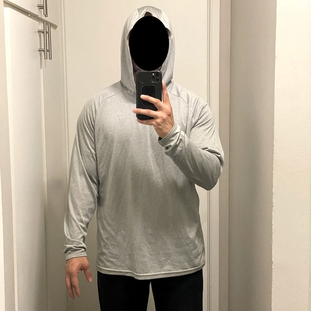 Champion long sleeve fleece w hood. Size XL